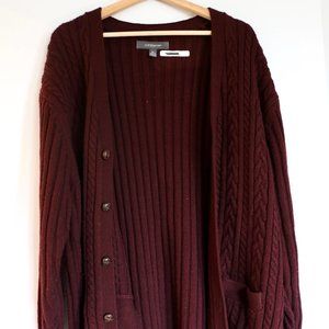 Croft + Barrow Maroon Cardigan